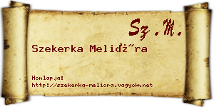 Szekerka Melióra névjegykártya